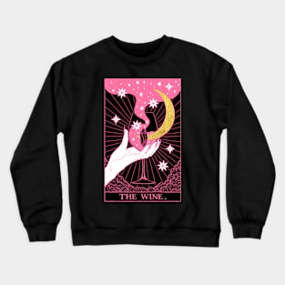 Pink Tarot card The Wine Crewneck Sweatshirt